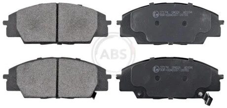 Тормозные колодки дисковые передние. Honda Civic, S2000, 2,0, 99-12 A.B.S. 37174