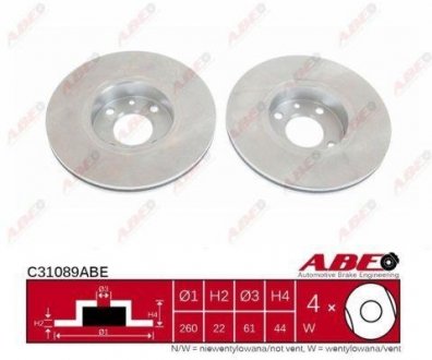 Тормозной диск ABE C31089ABE