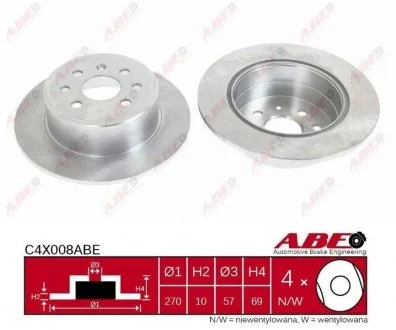 Тормозной диск ABE C4X008ABE