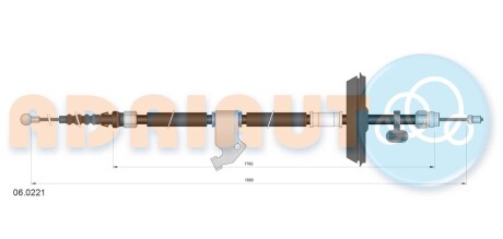 Трос зупиночних гальм ADRIAUTO 060221