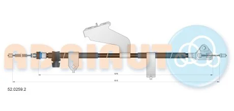 Трос ручника TOYOTA Yaris R левый барабан. 1,0-1,4 11 - ADRIAUTO 5202592