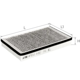 Фильтр салона ВАЗ 1118 (1118-8122010) угольный (выр-во) ALPHA FILTER AF5011a (фото 1)