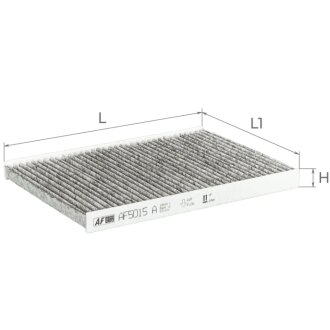 Фото 1 - фільтр салону вугільний ALPHA FILTER AF5015A Фільтр салону вугільний ALPHA FILTER AF5015A (фото 1)