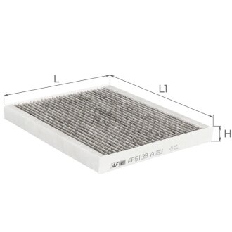 Фільтр салону (вугільний) ALPHA FILTER AF5139A (фото 1)