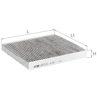 Фільтр салону HONDA CIVIC 92-01 вугільний) ALPHA FILTER AF5151a (фото 1)