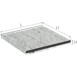 Фільтр салону GEELY MK2 10- угольный ALPHA FILTER AF5221a