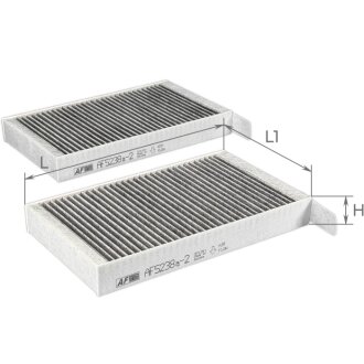ЕФ повітряний салону (2 шт в уп.) ALPHA FILTER AF5238a-2 (фото 1)