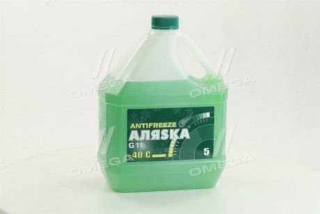 Антифриз ANTIFREEZE-40 (зеленый) Канистра 5л/4,9кг АЛЯSКА 5062 (фото 1)