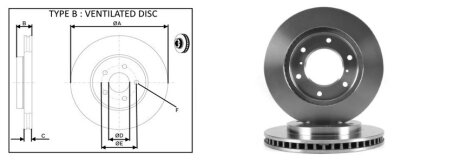 Гальмівний диск перед. венти. Mitsubishi L 200 05-/Pajero Sport 98- Aplus 61412AP