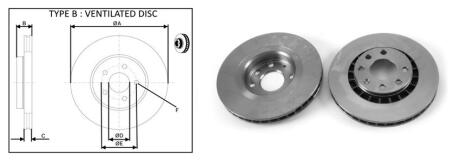 Диск гальмiвний переднiй 14 Daewoo Espero,Lanos,Opel Ascona C,Astra F,Kadett E,Vectra A,B 1.4-2.5 87- Aplus 61468AP