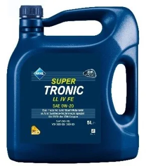 Олива двигуна 5L Aral SuperTronic LL IV SAE 0W20 ARAL 15BA62