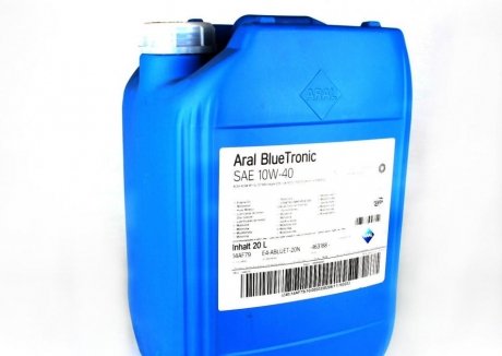 Масло моторное Blue Tronic SAE 10W40 (20 Liter) ARAL AR-14AF79 (фото 1)