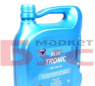 Олива моторна Blue Tronic SAE 10W40 (5 Liter) ARAL AR-1529FA (фото 1)