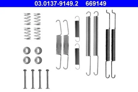 Комплект крепления задних колодок ATE 03013791492