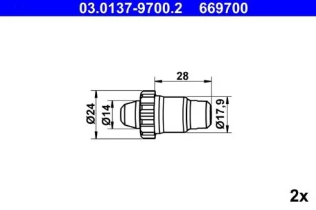 Элемент колодок тормозных барабанных ATE 03013797002