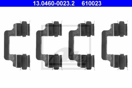 Пружинки для гальмівних колодок (комплект 4шт)) ATE 13046000232 (фото 1)