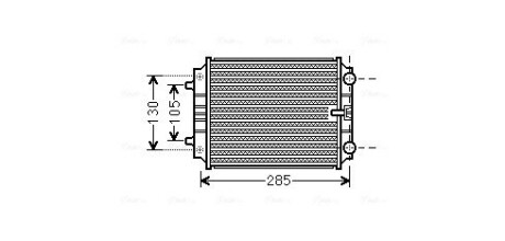 Радіатор, Система охолодження двигуна AVA COOLING AI2299 (фото 1)