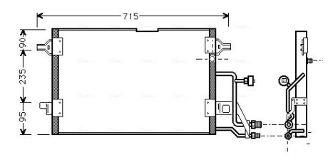 AUDI A4 10/94-9/00 Радиатор кондиционера [OE. 8D0.260.403 C] AVA COOLING AI 5116 (фото 1)