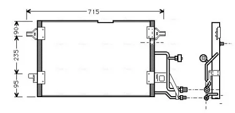 AUDI A4 10/94-9/00 Радиатор кондиционера [OE. 8D0.260.403 C] AVA COOLING AI 5116