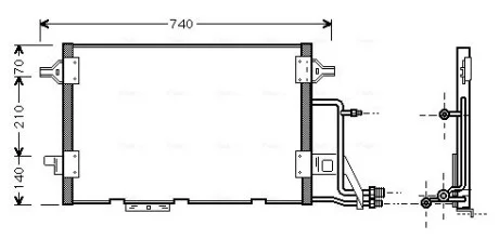 Радіатор кондиціонера AUDI A6/S6 (C5) (97-) AVA COOLING AI5137