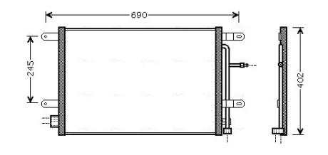 Ai A4 04-Радиатор кондиционера A4 III * 11/04- AVA COOLING AI5238