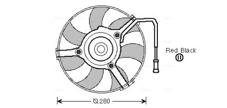 Вентилятор радіатора VW AVA COOLING AI7504
