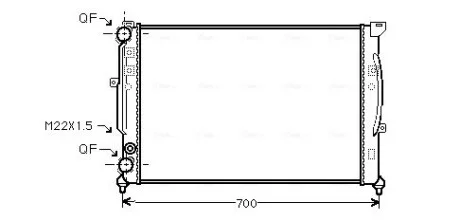 Радіатор A4 1.6/1.9TD MT 96-00 M/J (Ava) AVA COOLING AIA 2123