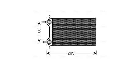 Радіатор пічки HEAT AUDI A4 ALL 00- LHD AVA COOLING AIA6223