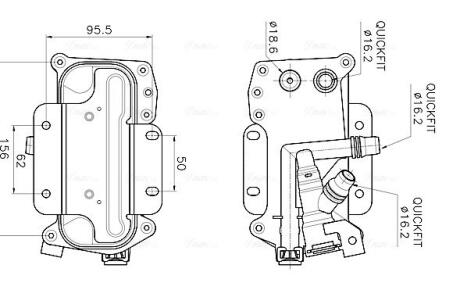 Охолоджувач оливи AVA COOLING BW3626 (фото 1)