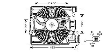 BW 5-series E39 10/98-04/05 Вентилятор AVA COOLING BW7510