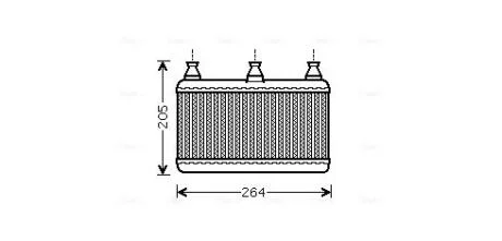Теплообмінник, система опалення салону AVA COOLING BWA6341