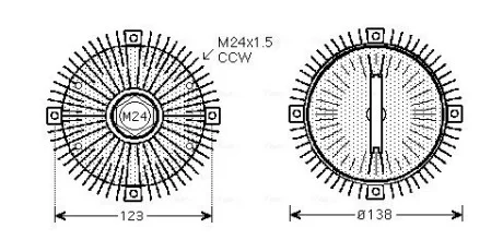 Вискомуфта BMW (AVA) AVA COOLING BW C322 (фото 1)