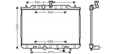 Радiатор охолодження (AVAl) AVA COOLING DN2292