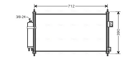 Радиатор кондиционера X-TRAIL 20i/25i MT/AT 01- AVA COOLING DN5263D