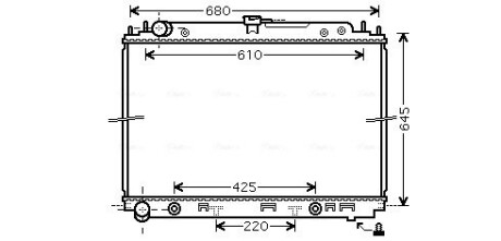 Радіатор, Система охолодження двигуна AVA COOLING DNA2297