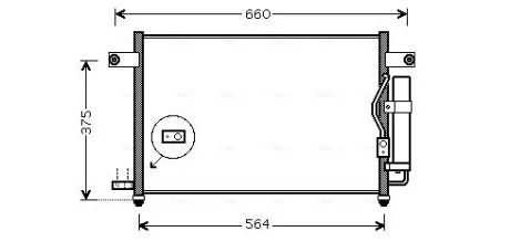 Радиатор кондиционера AVEO AVA COOLING DW5049D