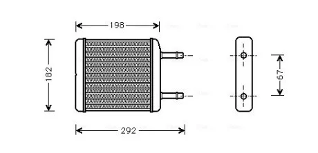 Радіатор пічки DAEW MATIZ 0.8 MT/AT 98- AVA COOLING DWA6024