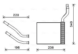 Теплообмінник, Система опалення салону AVA COOLING FD6464