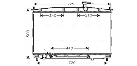 Радіатор охолодження HYUNDAI Santa Fe II (CM) AVA COOLING HY2174