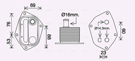 Охолоджувач оливи AVA COOLING HY3459