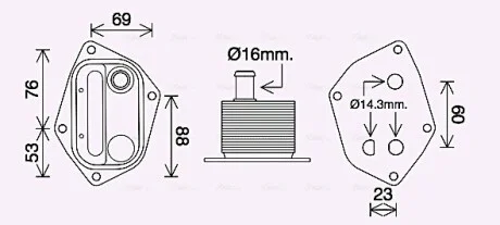 Охолоджувач оливи AVA COOLING HY3459