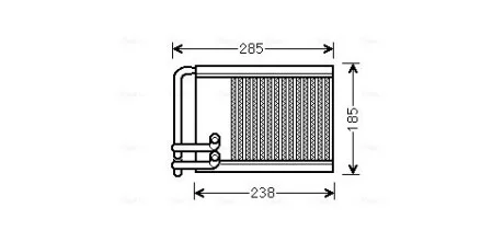 Радиатор печки HYUNDAI Sonata V (NF) AVA COOLING HYA6317