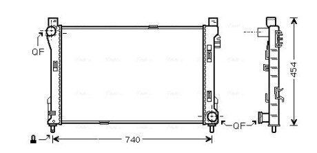 Радіатор 2.0i 16V [OE. 203.500.0403] AVA COOLING MS 2288 (фото 1)