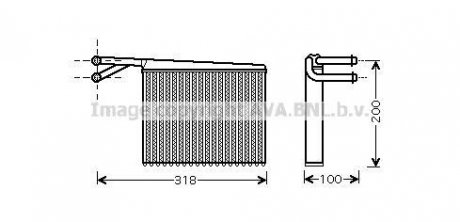 Радиатор печки MERCEDES SPRINTER W 901-905 (95-) AVA COOLING MSA6372 (фото 1)