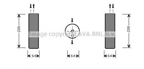 Осушувач кондиціонера MB S-KL W220 98-(вир-во) AVA COOLING MSD053 (фото 1)