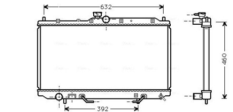 Радиатор двигателя AVA COOLING MT 2153 (фото 1)