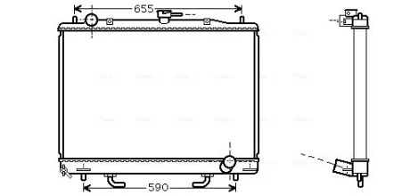 Радиатор двигателя AVA COOLING MT 2163