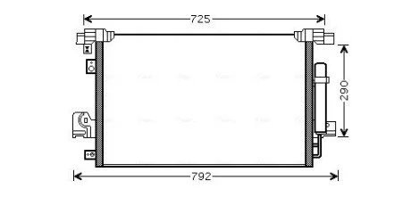 Конденсор кондиціонера P4007 / OUTLANDER / C-CROSS (Ava) AVA COOLING MT5210D