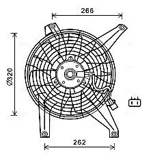 Вентилятор радіатора MITSUBISHI PAJERO (V60, 70) (00-) (AVA) AVA COOLING MT 7528