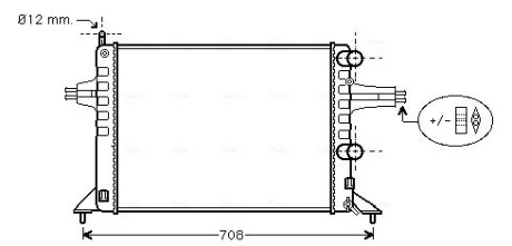 Радіатор ASTRA G 1.2 MT -AC 98-04 (Ava) AVA COOLING OL2257